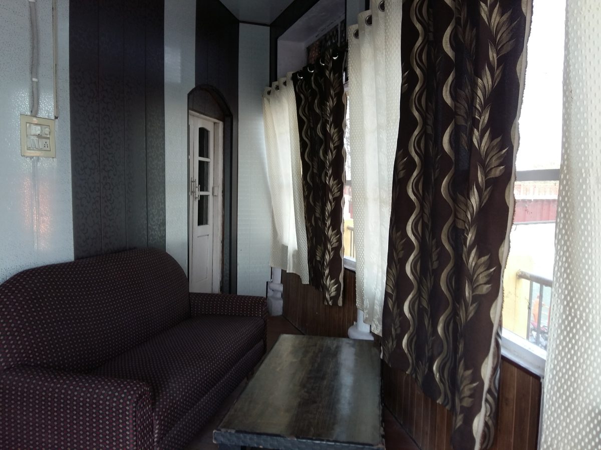 Private Indoor Balcony of Family Room with Ganges View