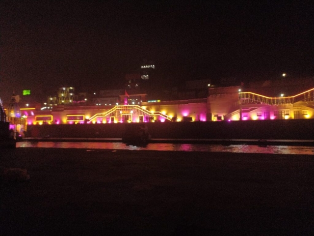 Night time Har ki Pauri, Haridwar view 22 jan 2024