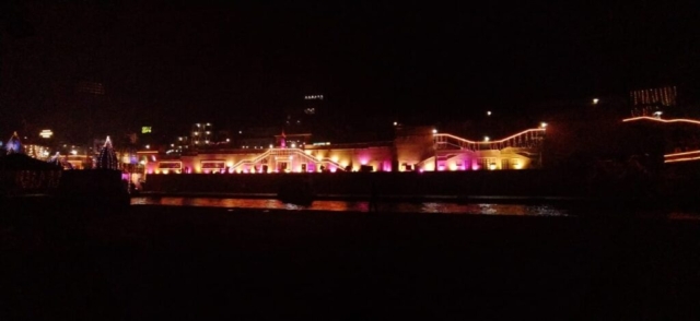 Night time Har ki Pauri, Haridwar view 22 jan 2024
